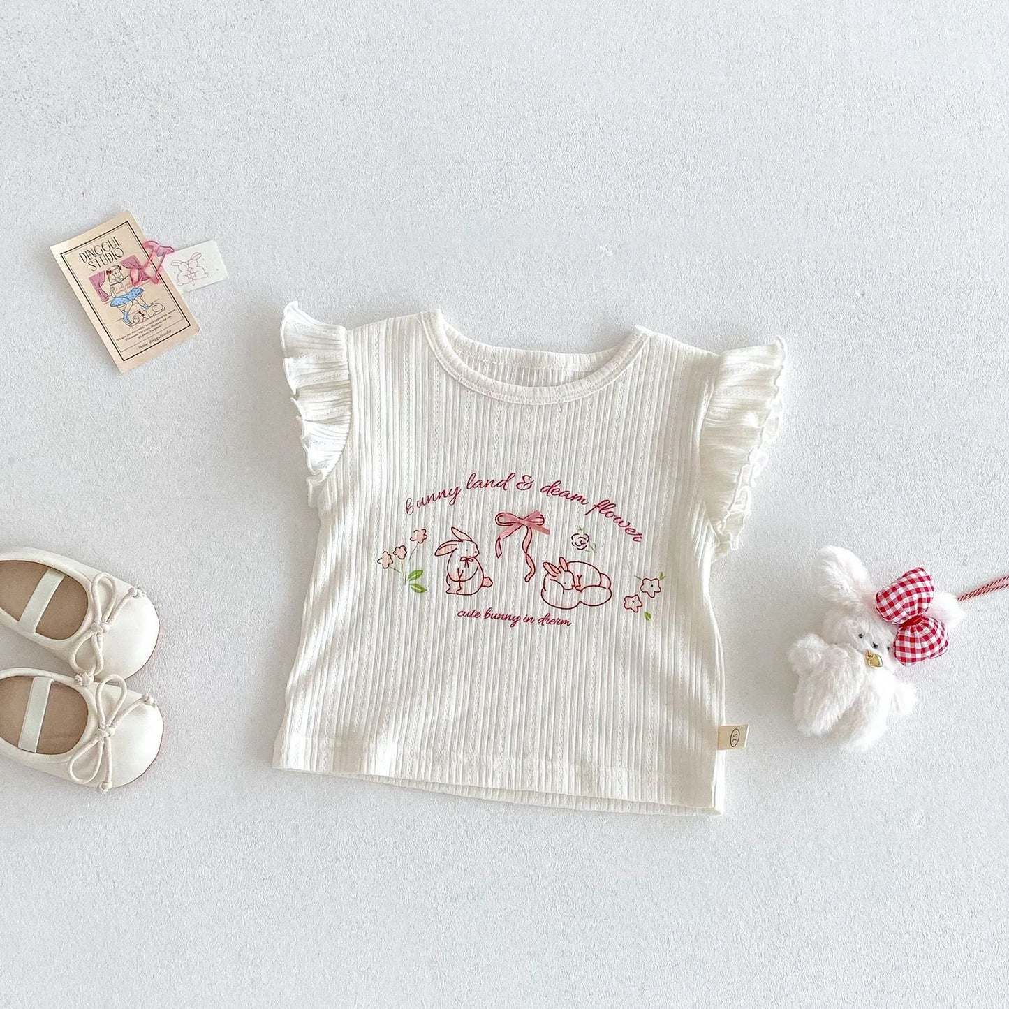 Bunny Plaid Lace T-shirt and Shorts