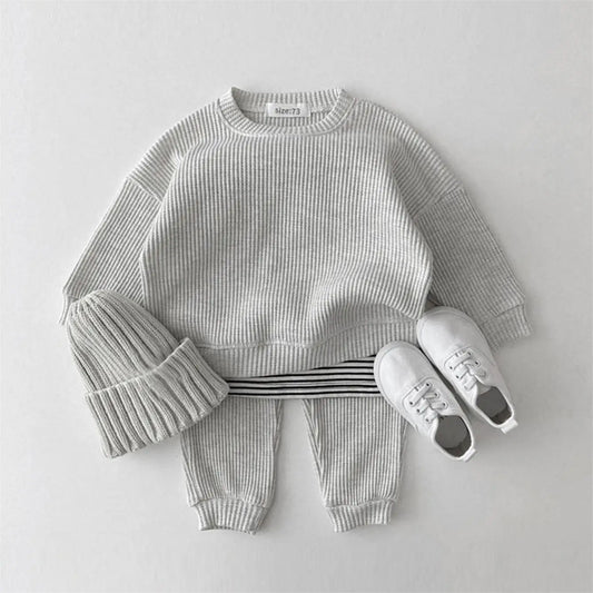 Unisex Knitted Waffle Set