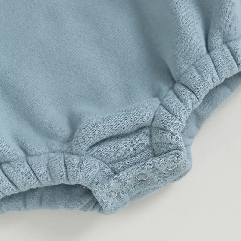 Little Dude Embroidery Sweater Romper