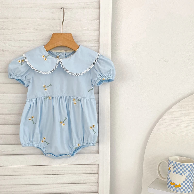 Daisy Embroidery Romper
