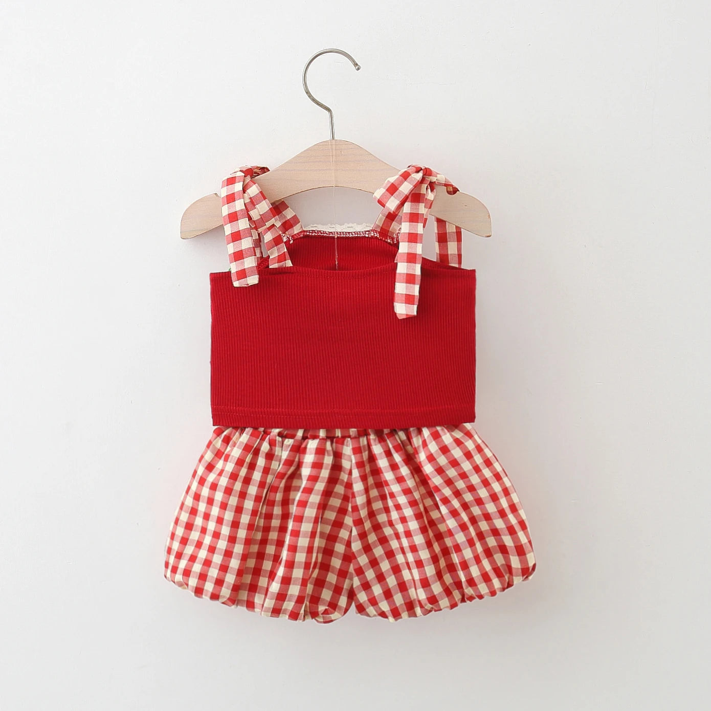 Cherry Plaid Camisole Set