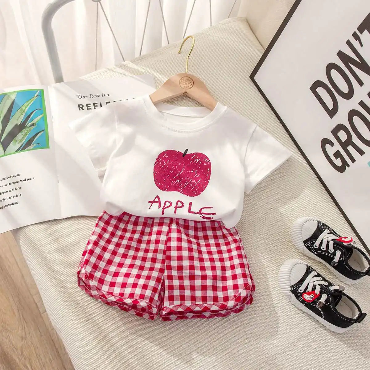 Bright Fruit Plaid Set