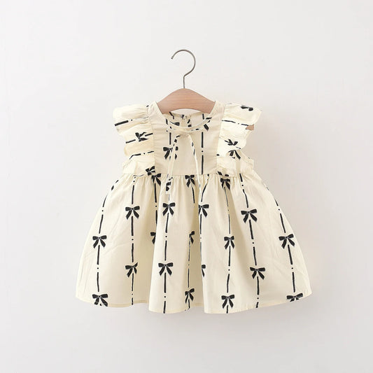 Ruffle Black Bow Dress