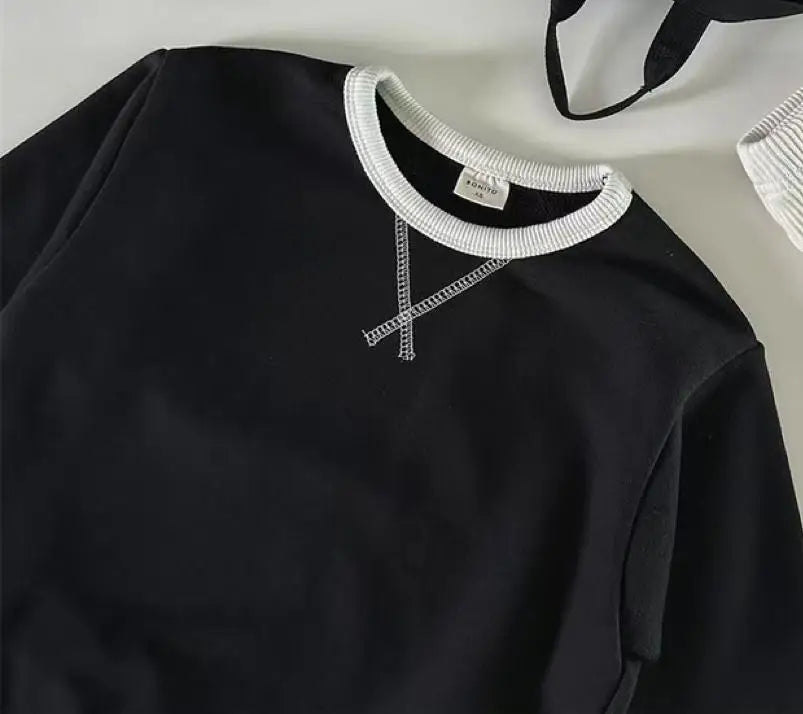 Black and White Versatile Rib Knit Set