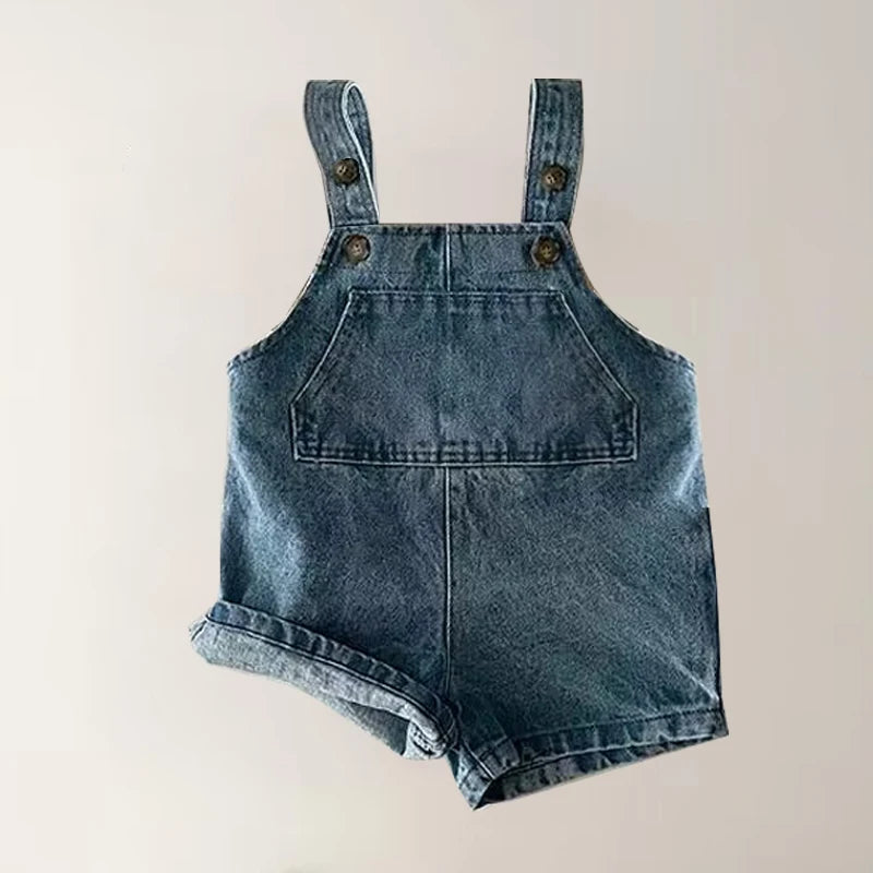 Pocket Denim Suspender Overalls
