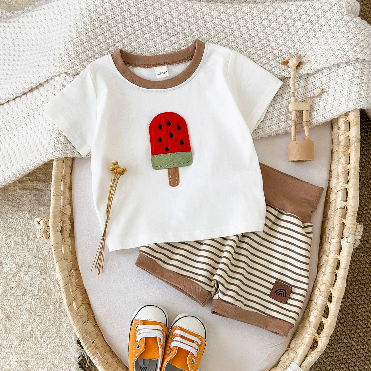 Ice-cream Patch Striped Set