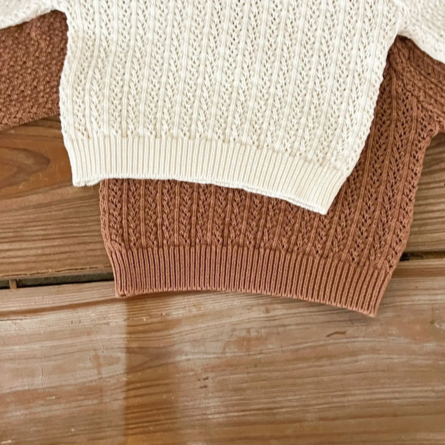 Breathable Ruffle Collar Knit Set