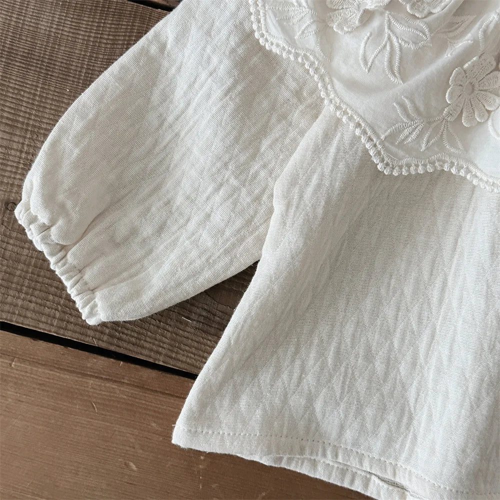 Big Ruffle Floral Collar Blouse