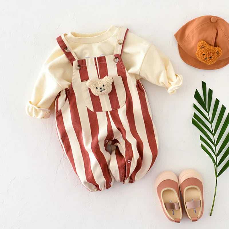 Striped Bear Overalls