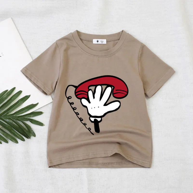 Unisex Cartoon Coloured T-shirts