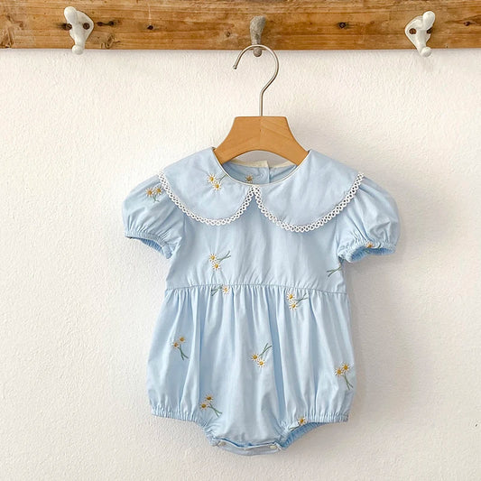 Daisy Embroidery Romper