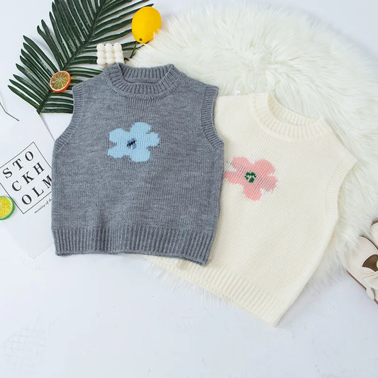 Big Floral Knit Vest