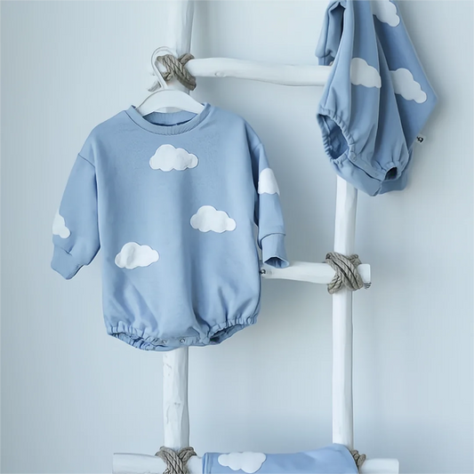 Patched Sweater Romper